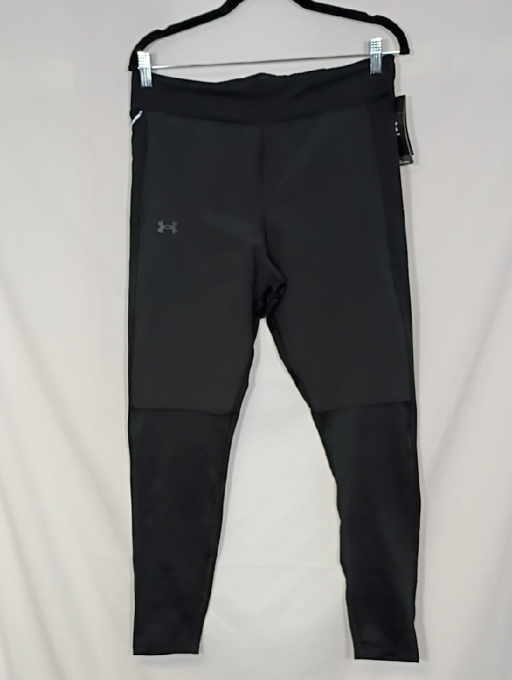 NWT Under Armour Black Qualifier Cold Tights Compression Women's  Lg Speedpocket